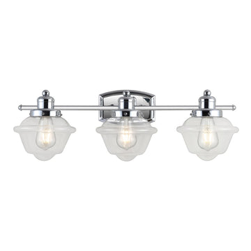 Orleans Iron/Glass schoolhouse LED Vanity Light - JONATHAN Y